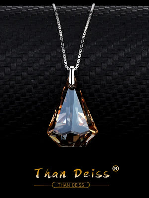 S925 Sterling Silver Love Than Tears Crystal Pendant Necklace