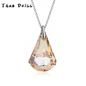 S925 Sterling Silver Love Than Tears Crystal Pendant Necklace