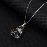 S925 Sterling Silver Love Than Tears Crystal Pendant Necklace