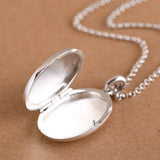 Vintage Oval Carved Photo Clip Pendant 925 Sterling Silver Thai Silver Necklace