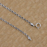 Vintage Round Buckle Cross Chain Necklace 925 Sterling Silver Thai Silver
