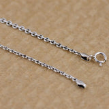 Vintage Round Buckle Cross Chain Necklace 925 Sterling Silver Thai Silver