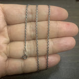 Vintage Round Buckle Cross Chain Necklace 925 Sterling Silver Thai Silver
