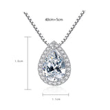 S925 Water Drop Pear Pendant Women's Necklace