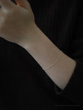 S925 Silver Water Ripple Bracelet Thin Plain Bracelet