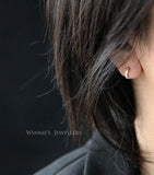 S925 Sterling Silver Butterflies Fritillaria Ear Buckles