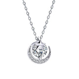 S925 Sterling Silver Moonlight Moissanite Necklace Women's Gift
