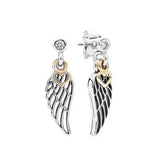 Sterling Silver Angel Wings Conch Earrings