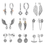 Sterling Silver Angel Wings Conch Earrings