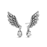 Sterling Silver Angel Wings Conch Earrings