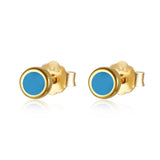 S925 Sterling Silver Zircon Turtle Star Moon Stud Earrings