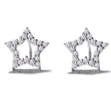 S925 Sterling Silver Women's Five-point Star Earrings European American Gift