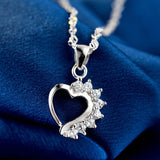 S925 Sterling Silver Love Pendant Necklace Holiday Gift