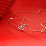 S925 Sterling Silver Mouse Pendant Necklace for Women