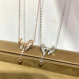 925 Sterling Silver Zircon Clavicle Chain Necklace