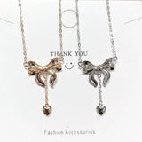 925 Sterling Silver Zircon Clavicle Chain Necklace
