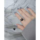 S925 Silver Mini Agate Love Necklace and Ring Set