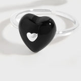 S925 Silver Mini Agate Love Necklace and Ring Set