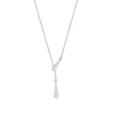 S925 Sterling Silver Women's Sliding Droplet Pendant Necklace