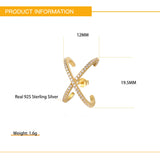 S925 Zircon Ear Cuff Clip Earrings for Women Girls