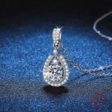 S925 Sterling Silver Zircon Necklace for Women Wedding Bridal Party