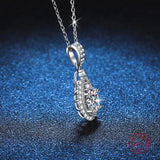 S925 Sterling Silver Zircon Necklace for Women Wedding Bridal Party