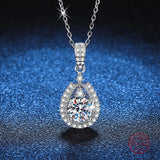 S925 Sterling Silver Zircon Necklace for Women Wedding Bridal Party