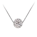 S925 Silver Zirconia 10mm Ball Pendant Necklace