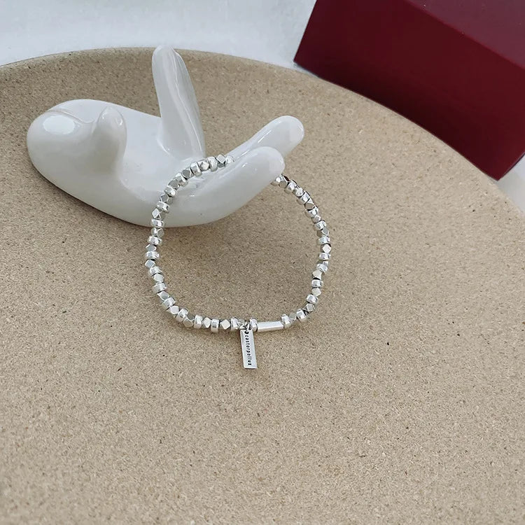 S925 Sterling Silver Bracelet Women's Light Retro Indifference