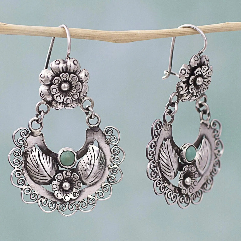 925 Sterling Silver Garnet Gemstone Drop Earring for Women