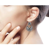 925 Sterling Silver Garnet Gemstone Drop Earring for Women
