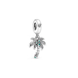 S925 Silver flower love Pendant DIY beads Fit Pan Charm Bracelet