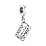 S925 Silver flower love Pendant DIY beads Fit Pan Charm Bracelet