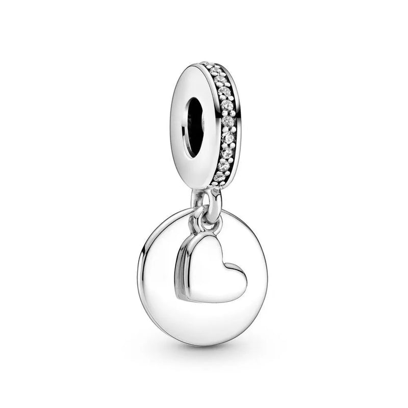 S925 Flower Love Wine Glass Pendant DIY Beads Fit Pan Charm Bracelet