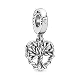 S925 Flower Love Wine Glass Pendant DIY Beads Fit Pan Charm Bracelet