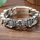 S925 Sterling Silver Horsehair Woven Bracelet Leopard Silver Chain