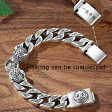 S925 Sterling Silver Horsehair Woven Bracelet Leopard Silver Chain