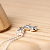 S925 Reindeer Pendant Necklace Female European American Small Elk