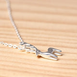 S925 Reindeer Pendant Necklace Female European American Small Elk