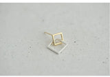 S925 Silver Geometric Square Drop Earrings for Women