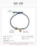 S925 Sterling Silver Hetian Sapphire Lutong Bracelet Fu