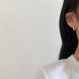 S925 Sterling Silver Twist Hoop Earrings for Women Girls