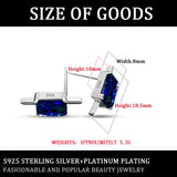 S925 Sterling Silver Men's Ear Studs with Diamond & Star Ear Pendant
