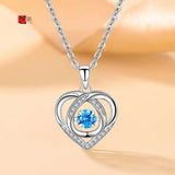 S925 Sterling Silver Smart Love Necklace Women's Beating Heart Pendant