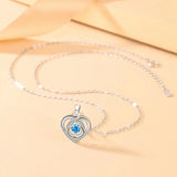 S925 Sterling Silver Smart Love Necklace Women's Beating Heart Pendant