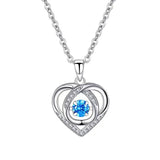 S925 Sterling Silver Smart Love Necklace Women's Beating Heart Pendant