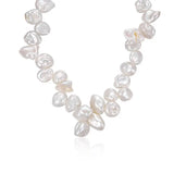 925 Silver Baroque Pearl Beaded Necklace for Women
