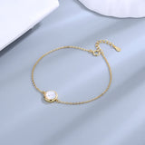 S925 Sterling Silver Bracelet Shell Pearl Jewelry Accessories Bangles