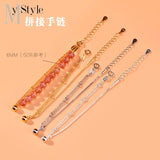 S925 Cross Pearl Chain Nail Thread Bracelet DIY Jewelry Accessories