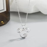 S925 Sterling Silver Lady Necklace Small Animal European American Holiday